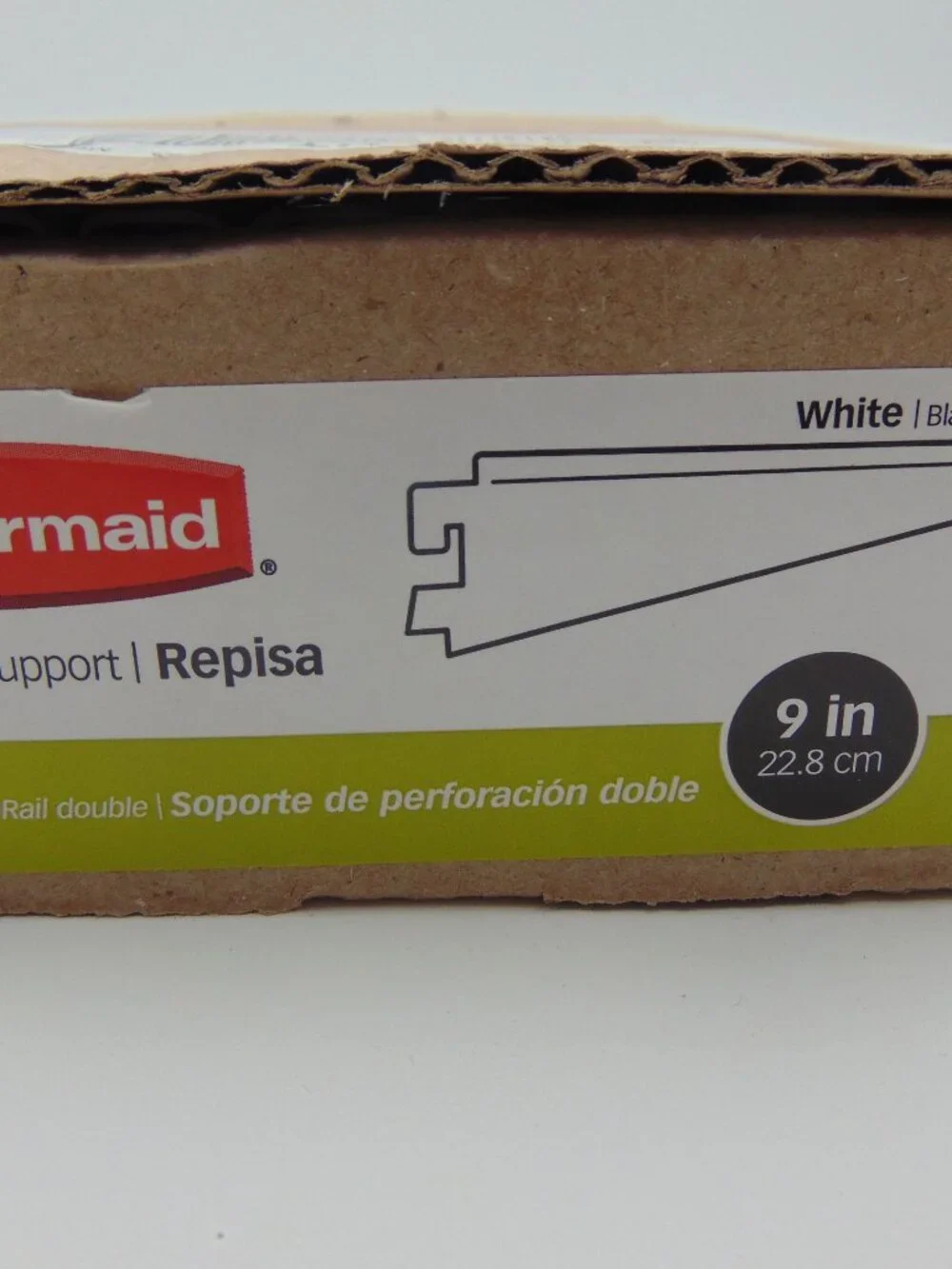 Rubbermaid 9” Twin Track WHITE Shelf Brackets FG4C0402WHT (16 Pack) Lot New